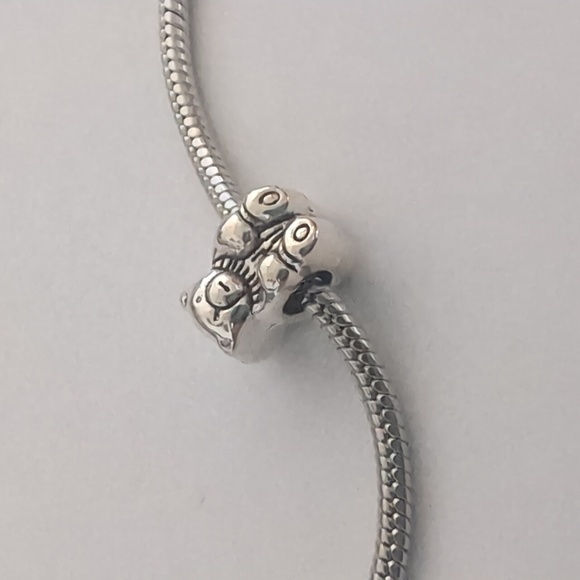 Silver Teddy Bear Charm for Pandora Style Bracelet - Picture 3 of 4